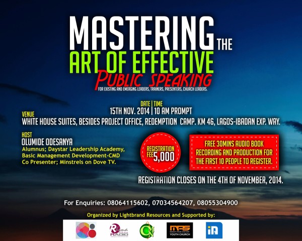 Public speaking banner