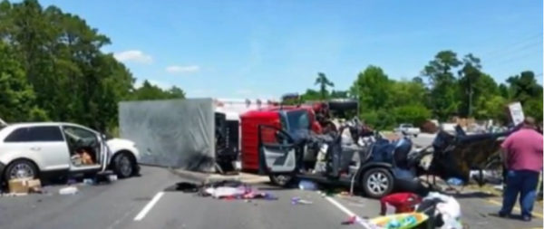 (Photo: Screengrab/ WCNC) North Carolina pastor's 2-year-old son and wife were in a car crash in Wilmington, Virginia on Saturday May 23, 2015.