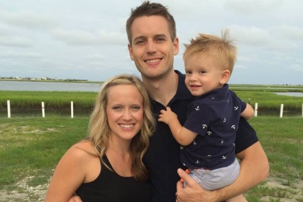 North Carolina pastor Gentry Edding with his wife, Hadley, and son, Dobbs, in this undated photo. 