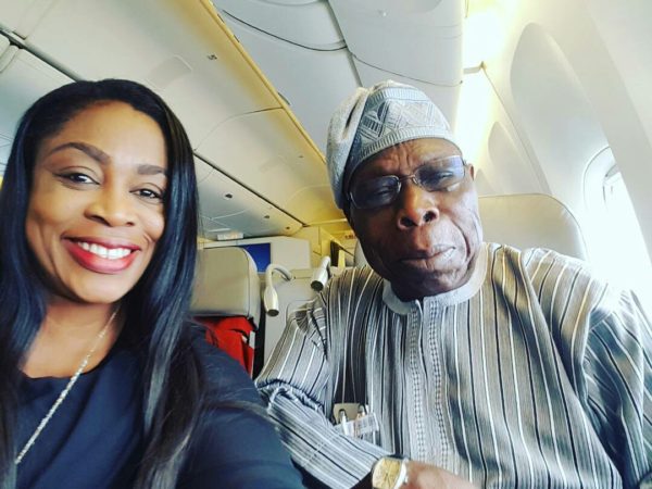 Sinach Selfie with Obasanjo