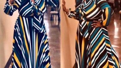 Kierra Sheard Multi Stripe Dress