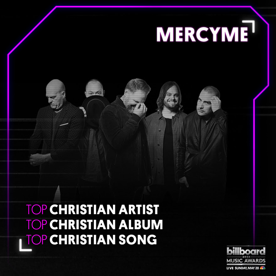MercyMe Billboard Music Award Nominations